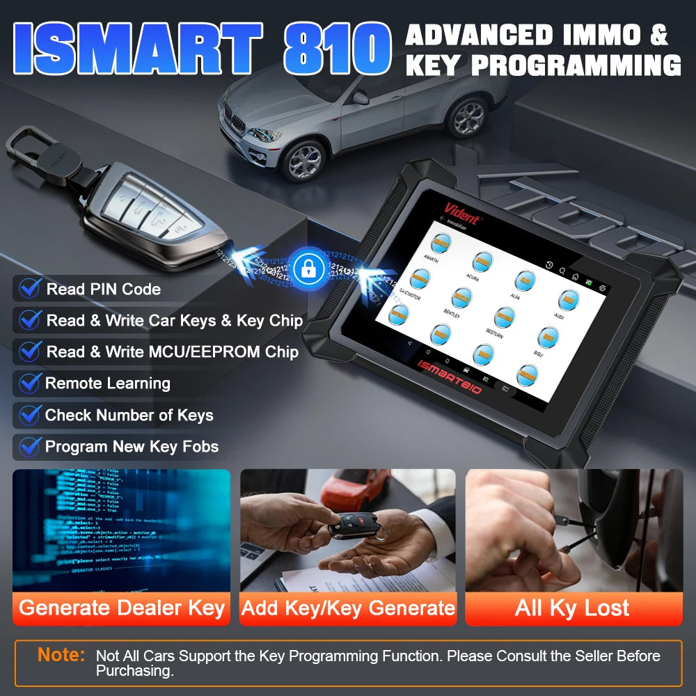 VIDENT iSmart810.Maquina de diagnosis,programa llaves