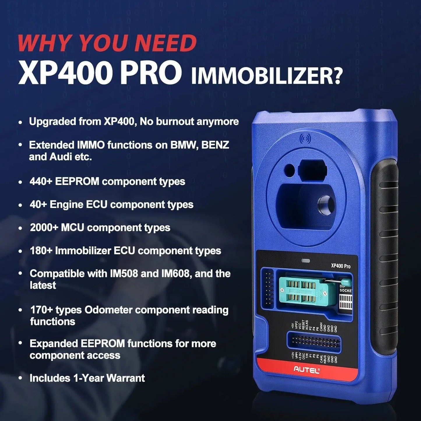 Autel XP400 PRO IIMO Trabaja con Autel IM508 / IM608 Lee / escribe y aprende IIMO