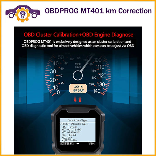 OBDPROG MT401 Corrector de kilometraje